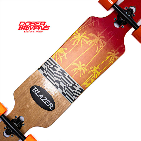 Patineta mini Longboard Blazer Palm Tree - Doberman's Skaters Shop