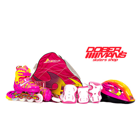 Patines JinFeng GF Spyder Pink combo - Doberman's Skaters Shop