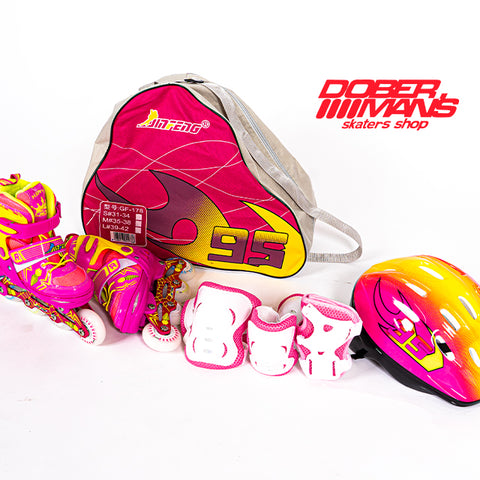Patines JinFeng GF Spyder Pink combo - Doberman's Skaters Shop