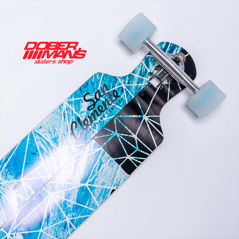 Patineta Longboard San Clemente Poly Blue Drop - Doberman's Skaters Shop