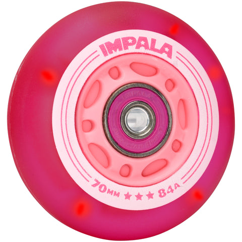 Ruedas LED Impala Inline 70mm Pink Light up - Doberman's Skaters Shop