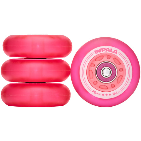 Ruedas LED Impala Inline 70mm Pink Light up - Doberman's Skaters Shop