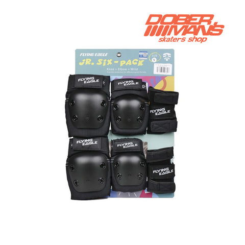 Protecciones Flying Eagle Valiant Black - Doberman's Skaters Shop