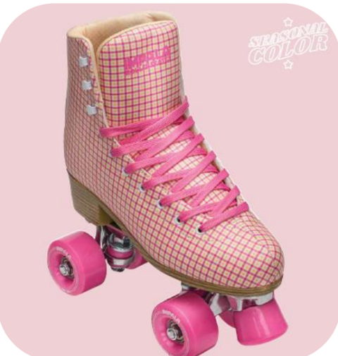 Patines Impala Roller Skate Pink Tartan - Doberman's Skaters Shop