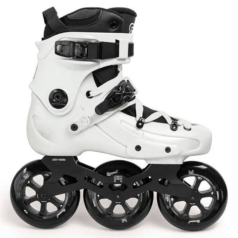 Patines FR Skates FRX White custom 110mm luminous purple - Doberman's Skaters Shop