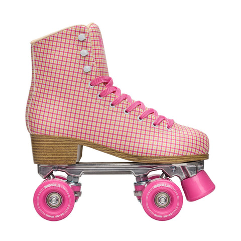 Patines Impala Roller Skate Pink Tartan - Doberman's Skaters Shop
