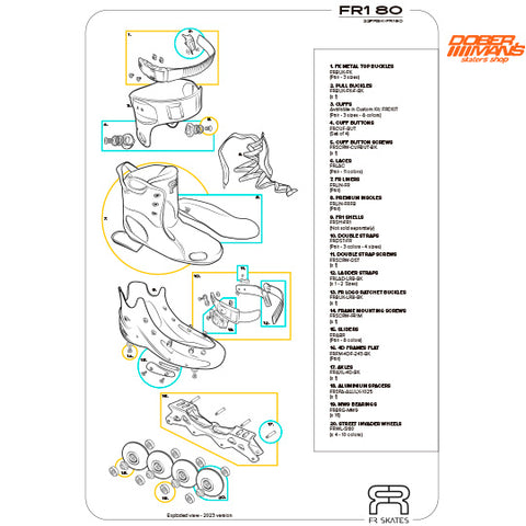 Patines FR Skates FR1 80 Grey Blue 2024