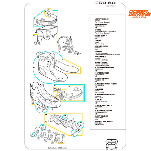 Patines FR Skates FR3 80 Blue 2024