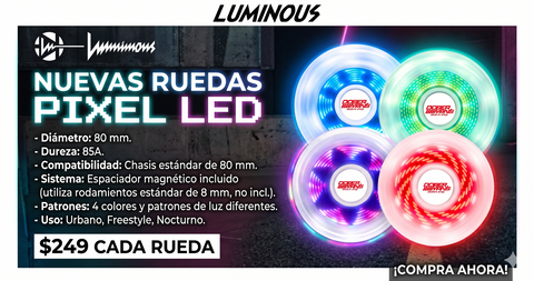 Ruedas LED para Patines - Luminous Pixel Led 80mm - Doberman's Skaters Shop