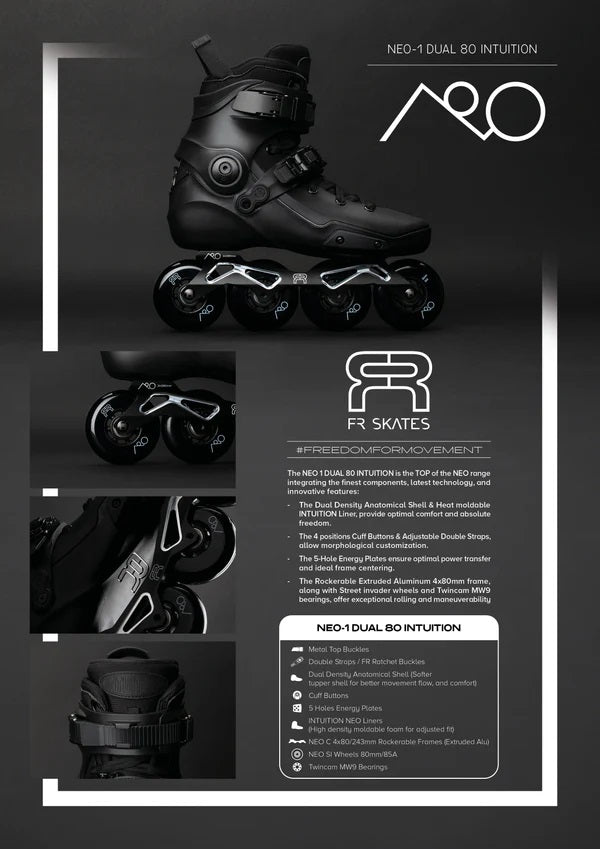 FR Skates Neo 1 80 intuition Black PROXIMAMENTE