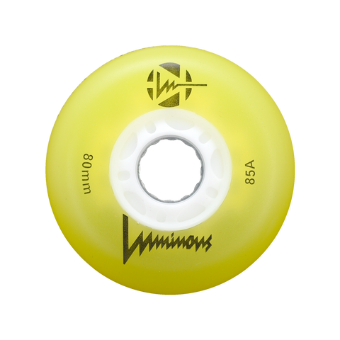 Ruedas Patines 80mm Amarillas - Yellow Luminous LED FR Skates