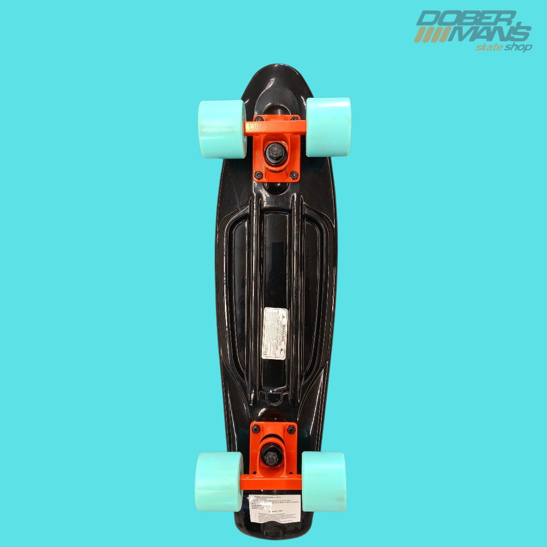 penny board black and teal