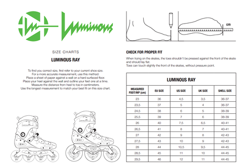 Patines Luminous Skates Ray clear 80